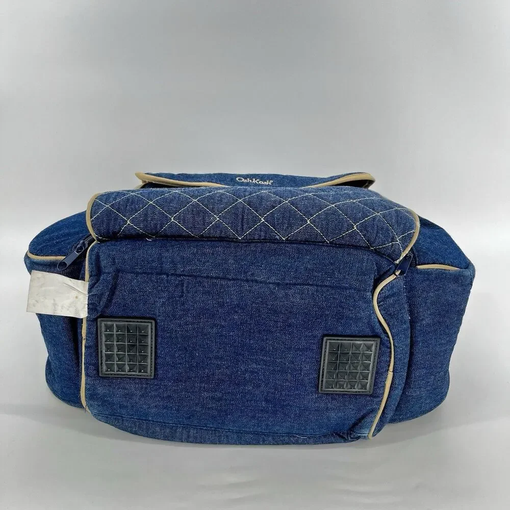 VTG OshKosh B'gosh Dark Denim Diaper Bag 90s Y2K Rare Collectors Duffel Tote